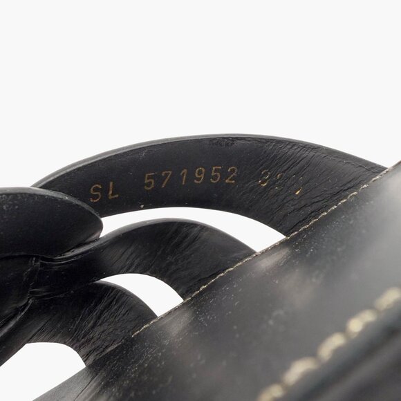 Saint Laurent Tribute Black Braided Leather Flat Slide Sandals Size 38.5 US 8.5 - Picture 15 of 15